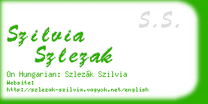 szilvia szlezak business card